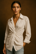 The Sculpted Drape Shirt