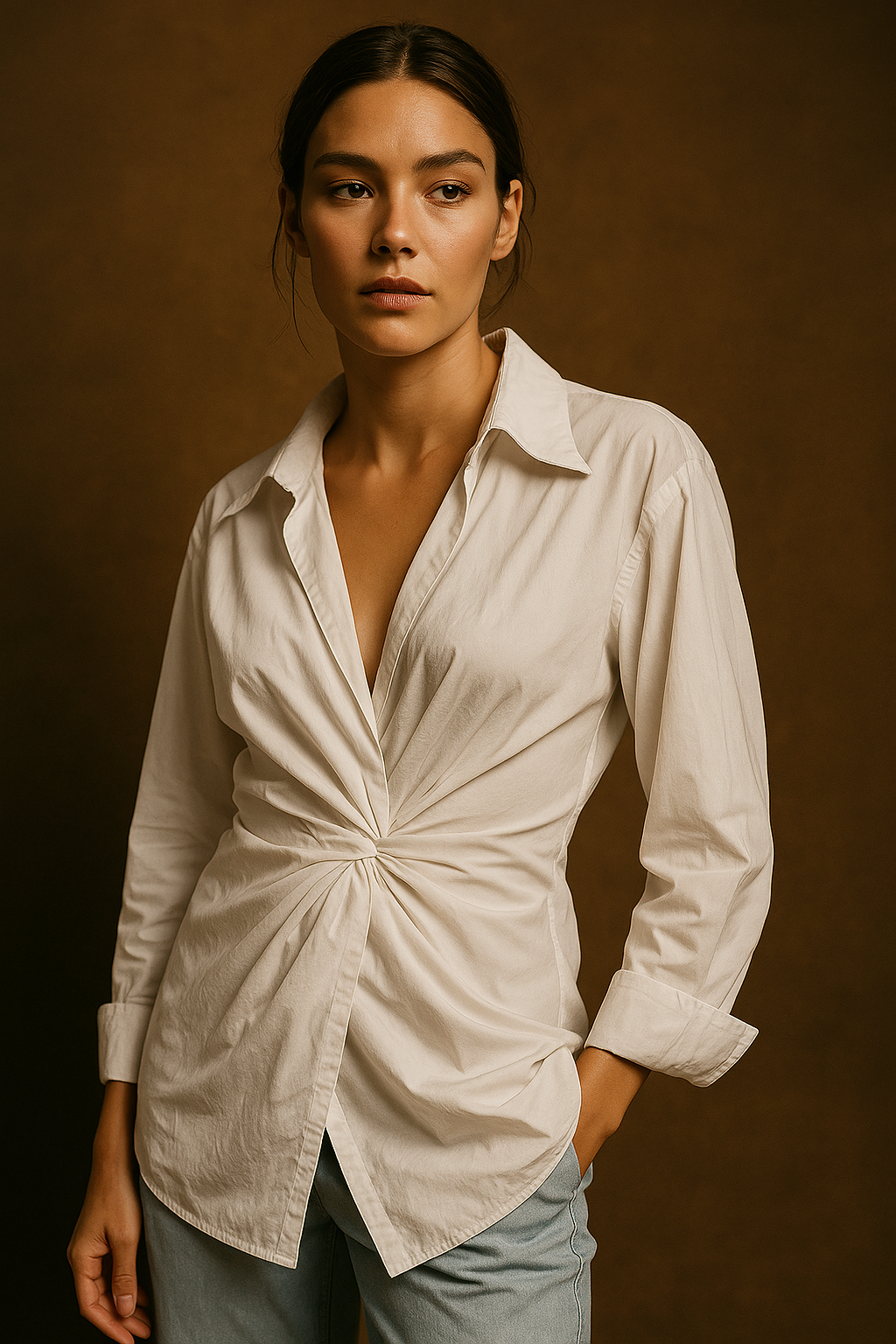 The Sculpted Drape Shirt
