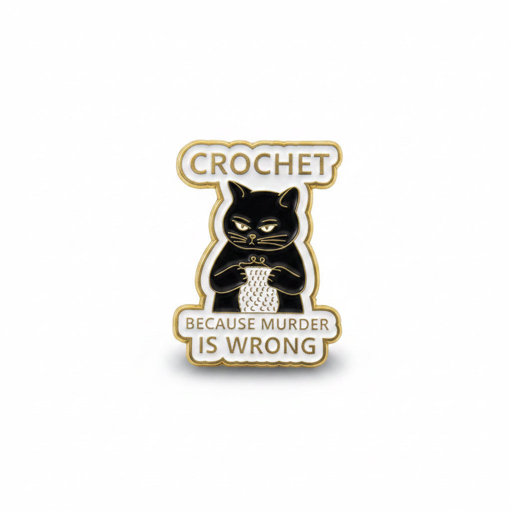 Crochet Cat pin