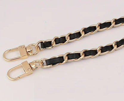 Leatherette Chain Phone Lanyard / Bag Strap ( Black or white)