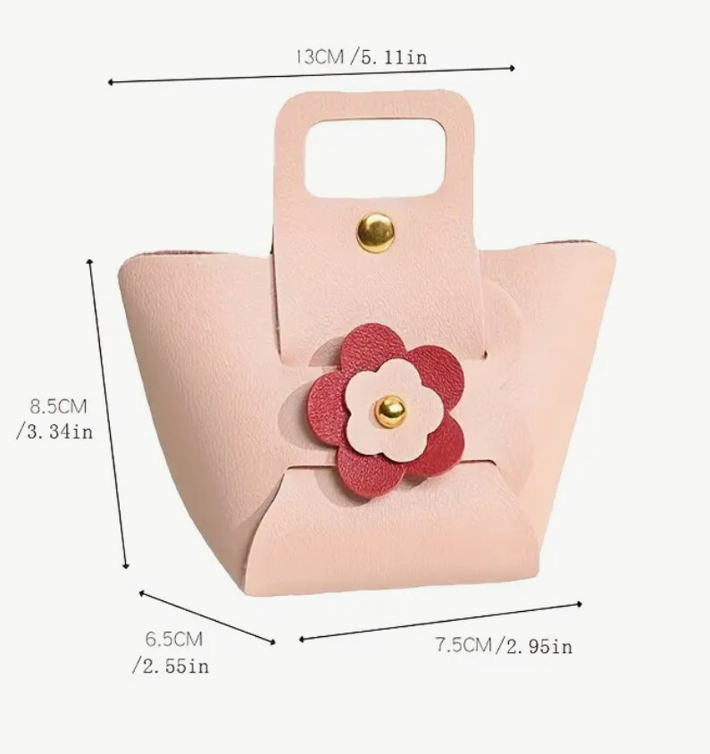 Petits sacs cadeaux en vinyle avec fleurs