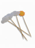 Felt sun and clouds Cake Topper