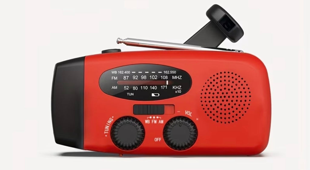 Emergency AM/FM Radio Charging Station (Solar/Hand Cranked/Electric)