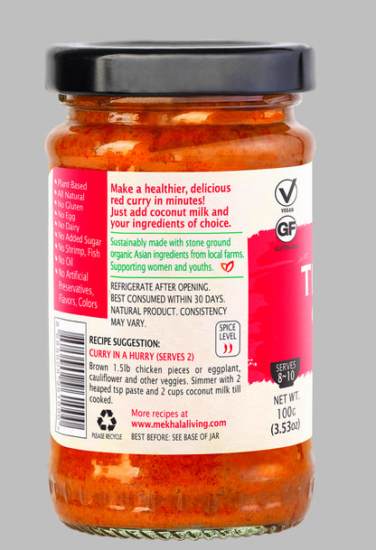 Organic red curry paste 100g