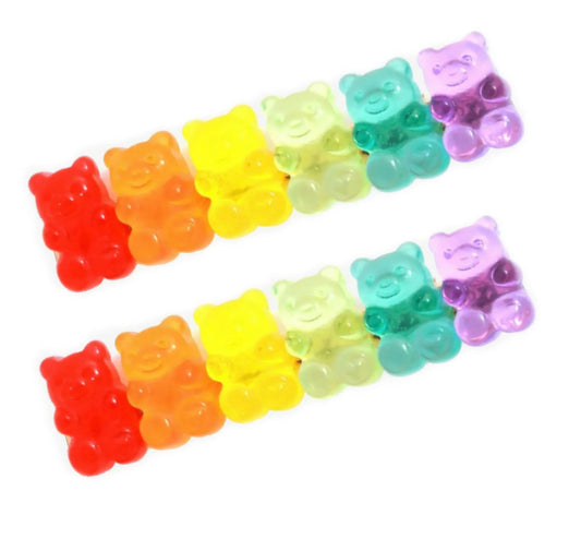 Gummy jelly bear hair clips