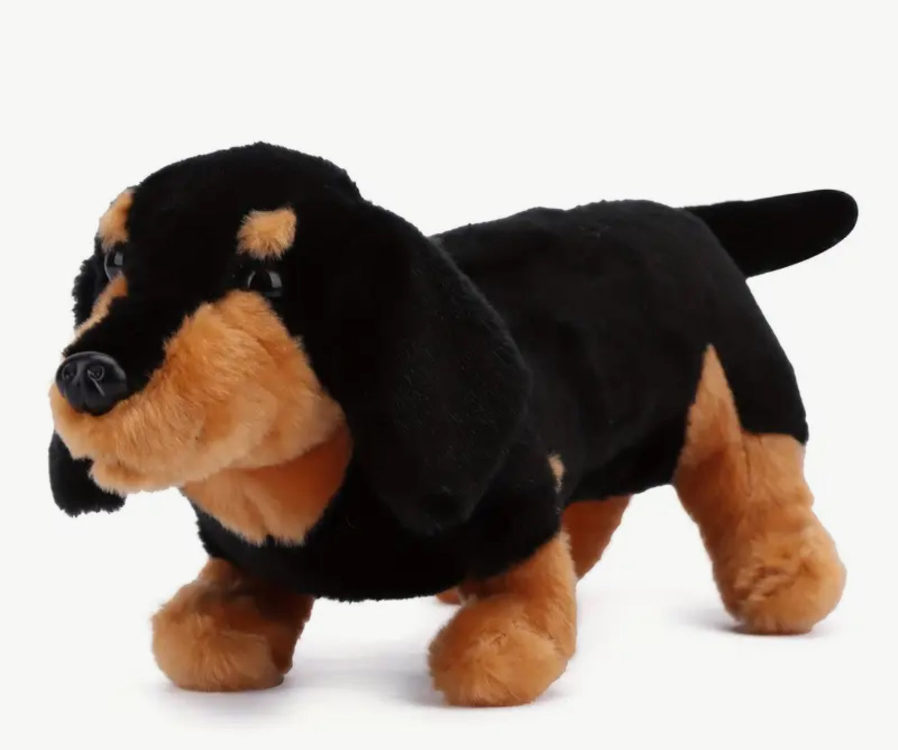 Peluche chien saucisse noire