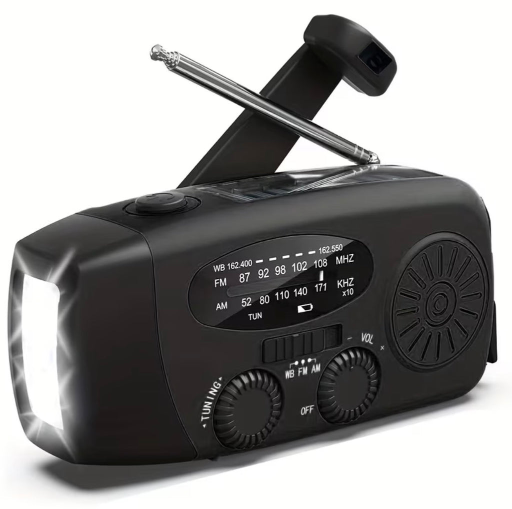 Emergency AM/FM Radio Charging Station (Solar/Hand Cranked/Electric)