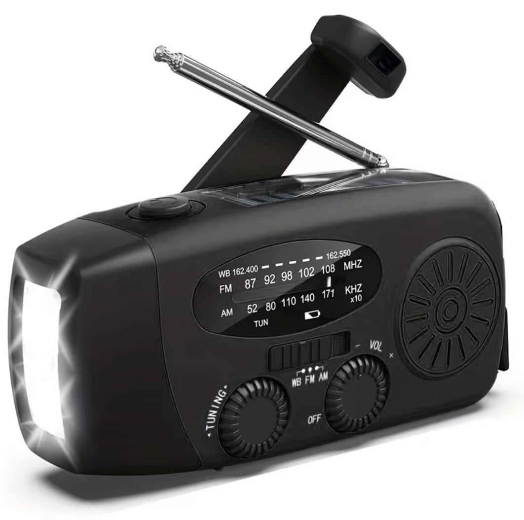 Emergency AM/FM Radio Charging Station (Solar/Hand Cranked/Electric)
