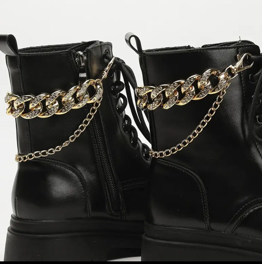 Gold Boot Shoe Chains