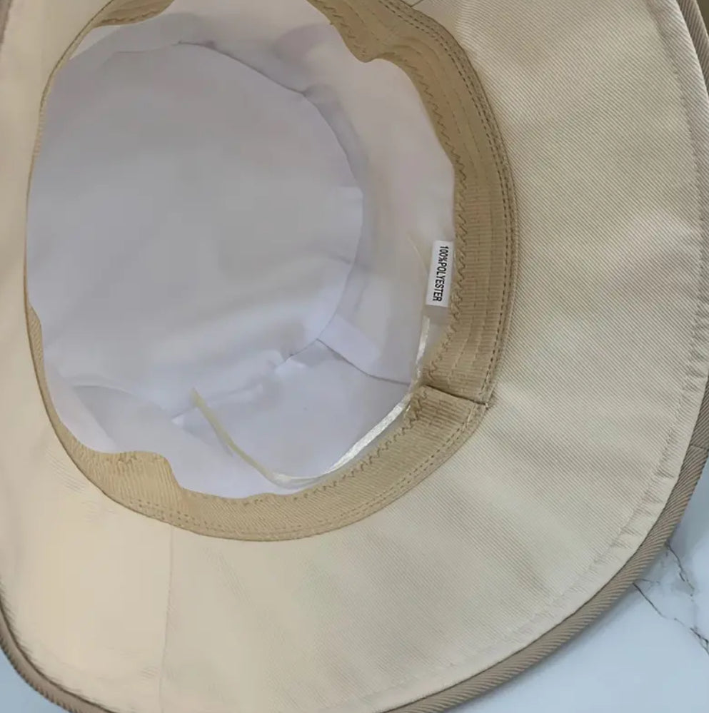 Chapeau ceinture noir crème