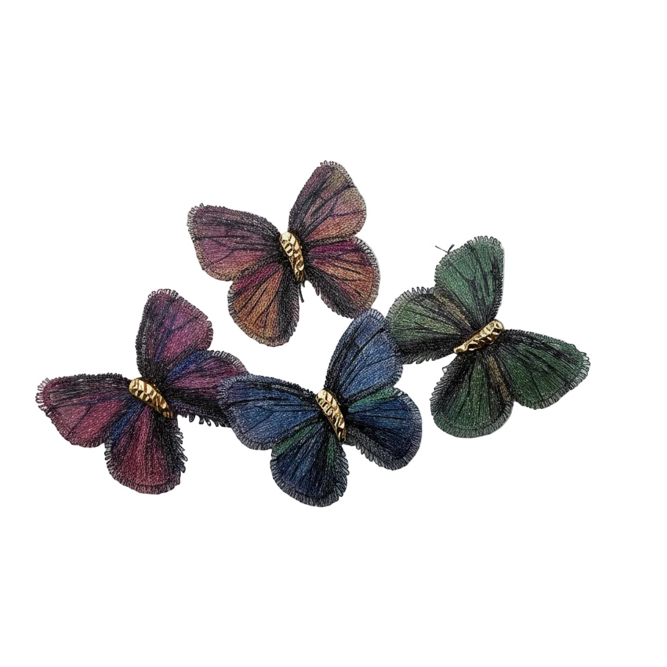 Fabric Butterfly Brooch