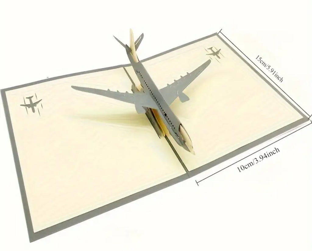 Carte de vœux 3D - Avion
