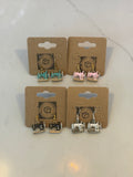 Vintage sewing machine sterling silver earrings