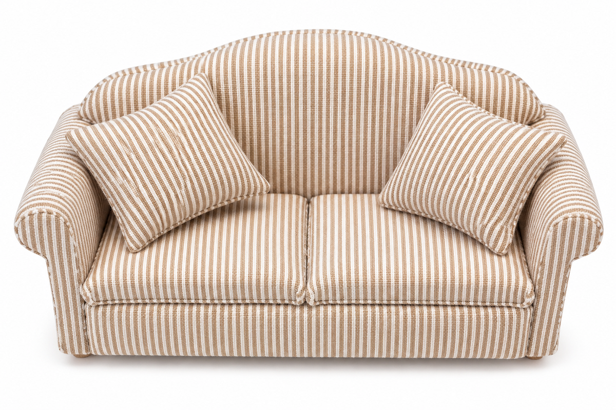 Miniature Striped 2-Seater Sofa