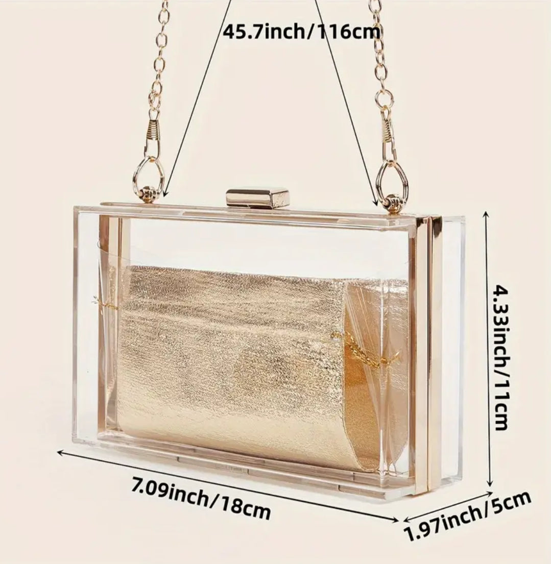 See-through acrylic handbag