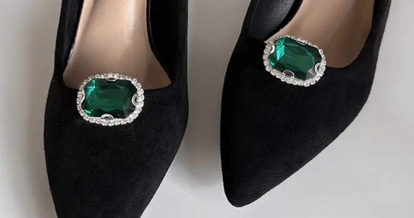 Gem shoe clips (medium rectangular)