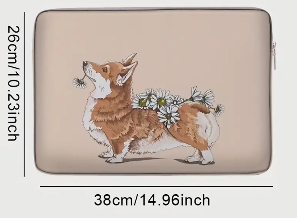 Sac pour ordinateur portable Corgi Dog