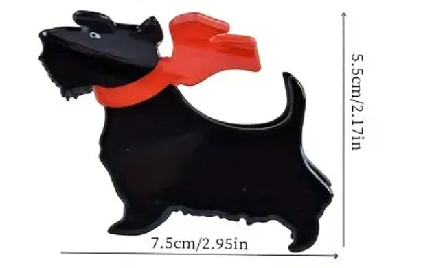 Pince à cheveux en forme de griffe de chien de Noël