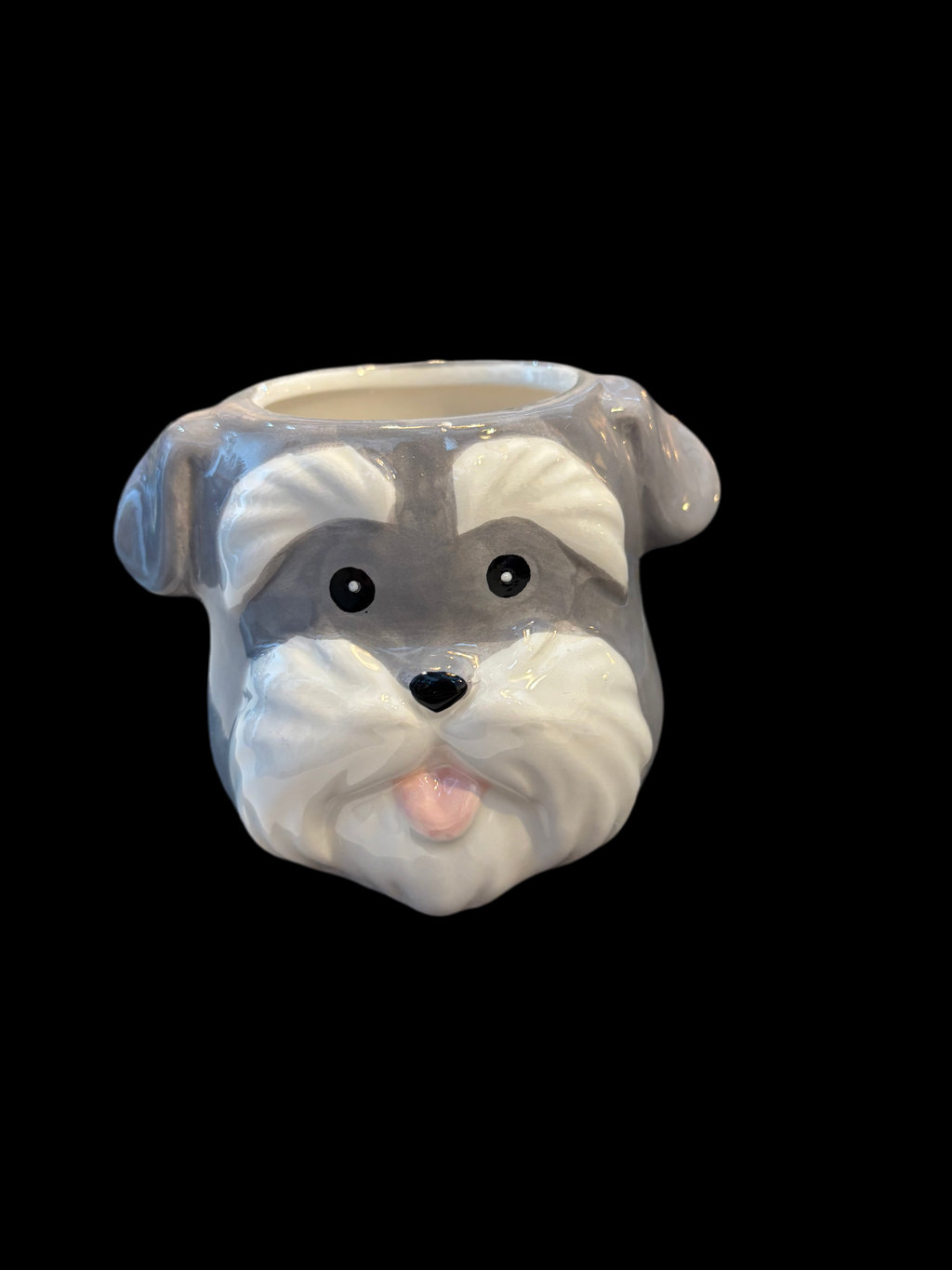 Schnauzer planter pot