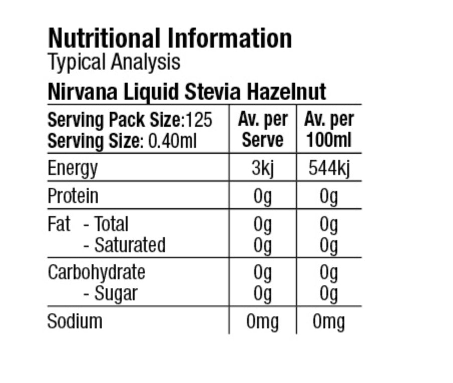 Hazelnut Stevia Drops