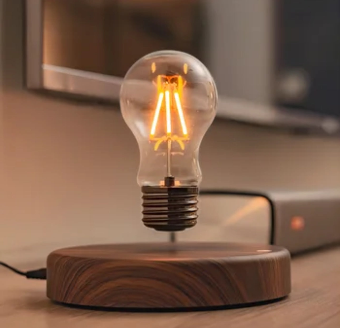 Levitating Rotating Light Bulb Lamp