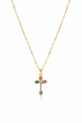 Rainbow Crystal Cross Necklace (Copy)