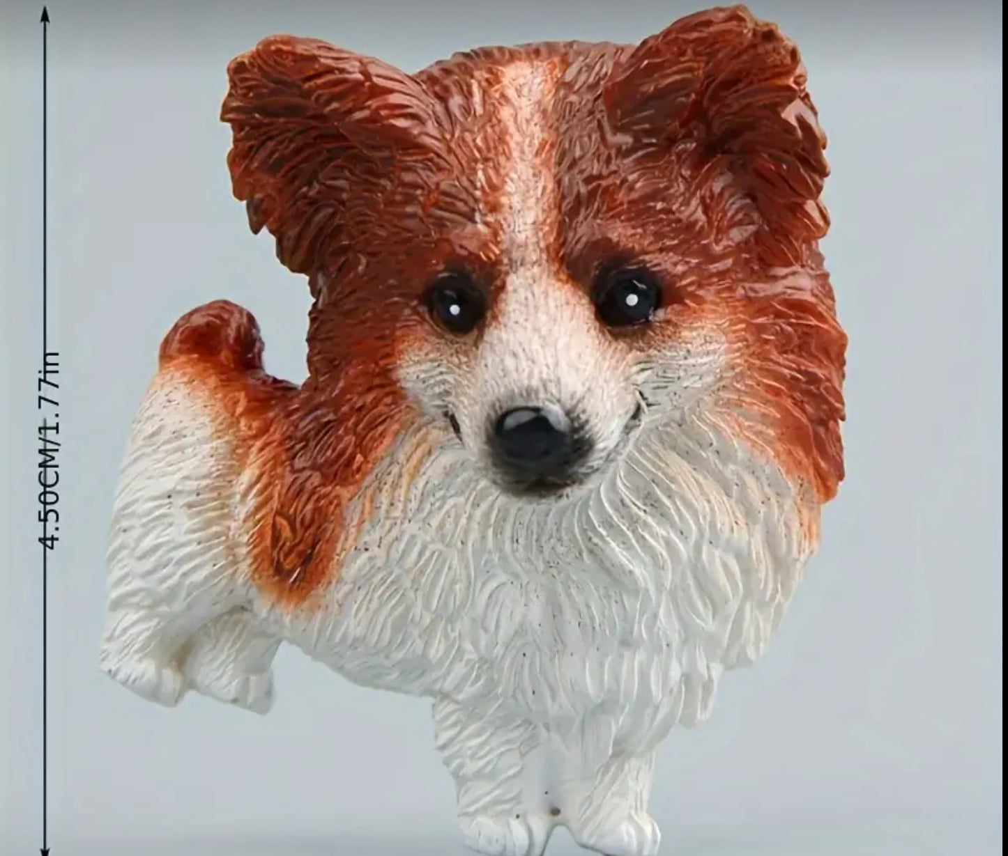 Aimant de réfrigérateur chien marron et blanc