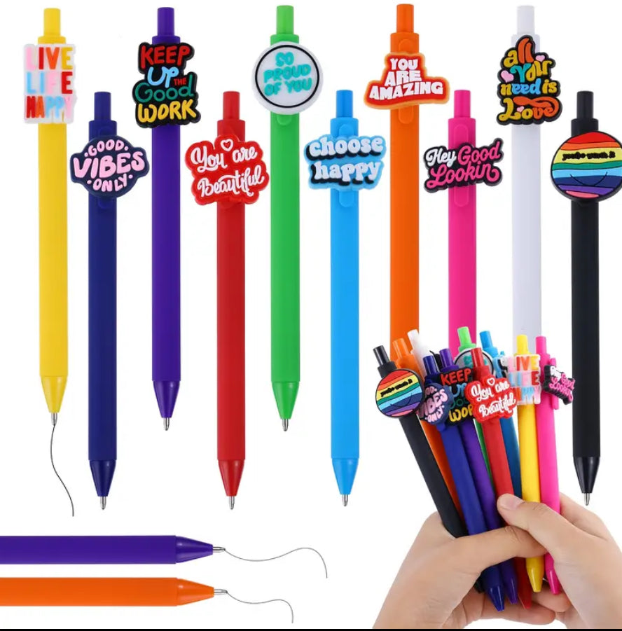 Stylo d'affirmation de motivation (stylo à bille noir)