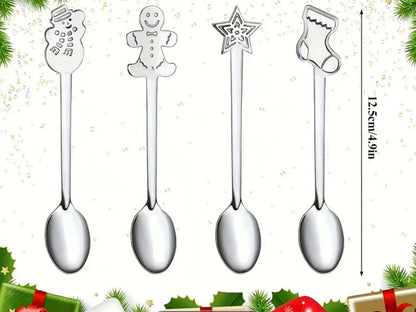 Christmas Teaspoon (stainless steel)- 4 designs