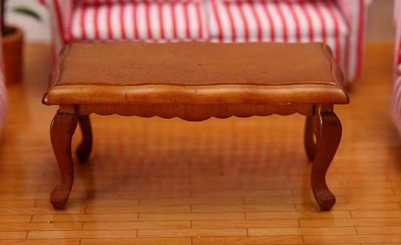 Handcrafted Miniature Wooden Coffee Table