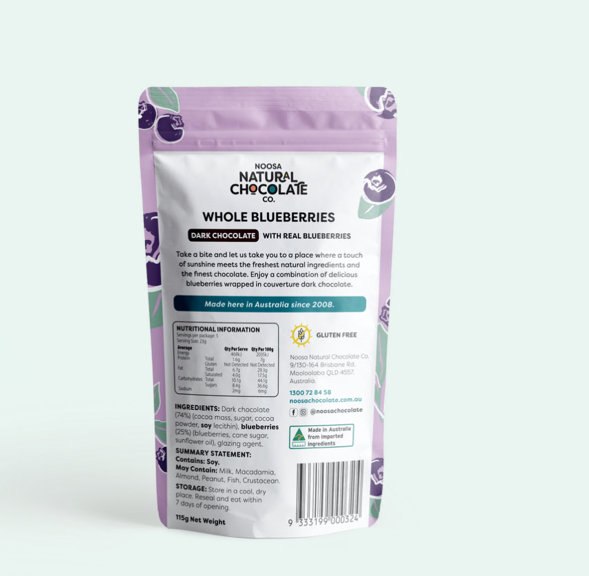 Chocolat noir aux myrtilles 100 g