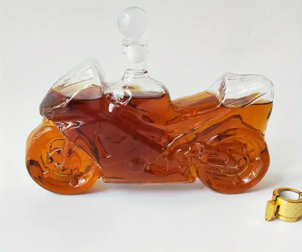 Motorcycle Glass Bottle