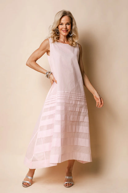 100% Cotton maxi dress (blush)