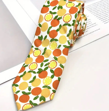 Oranges and lemons neck tie