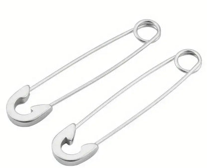 Stainless Steel Safety Pin Earrings