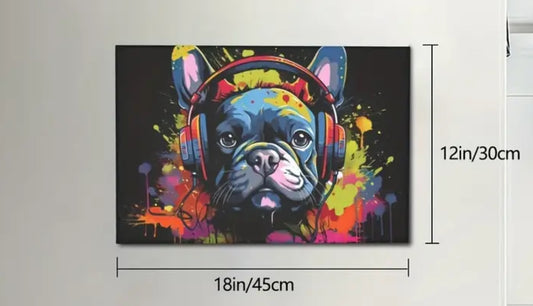 Hip Bulldog Unframed Canvas Print