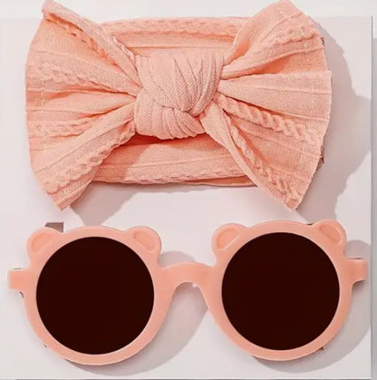 Bow headband and sunglasses set