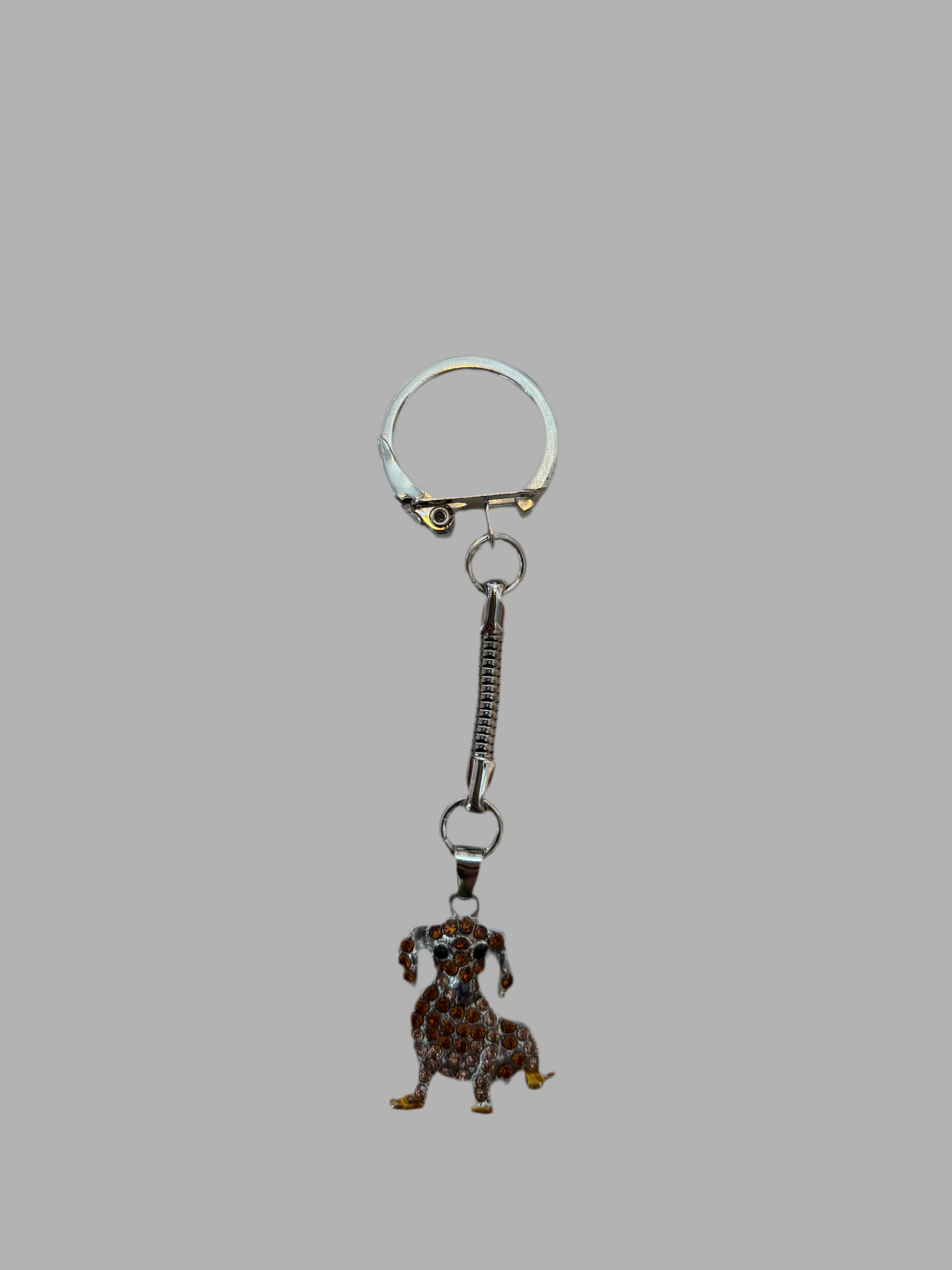 Porte-clés teckel strassé