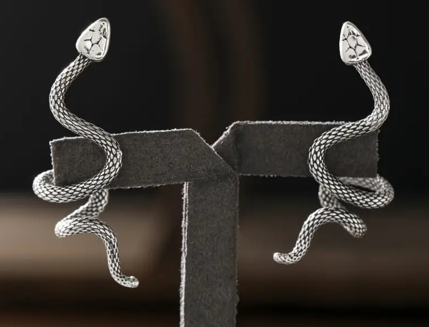 Silver Snake earrings