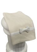 Torchon blanc 100 % coton avec nœud