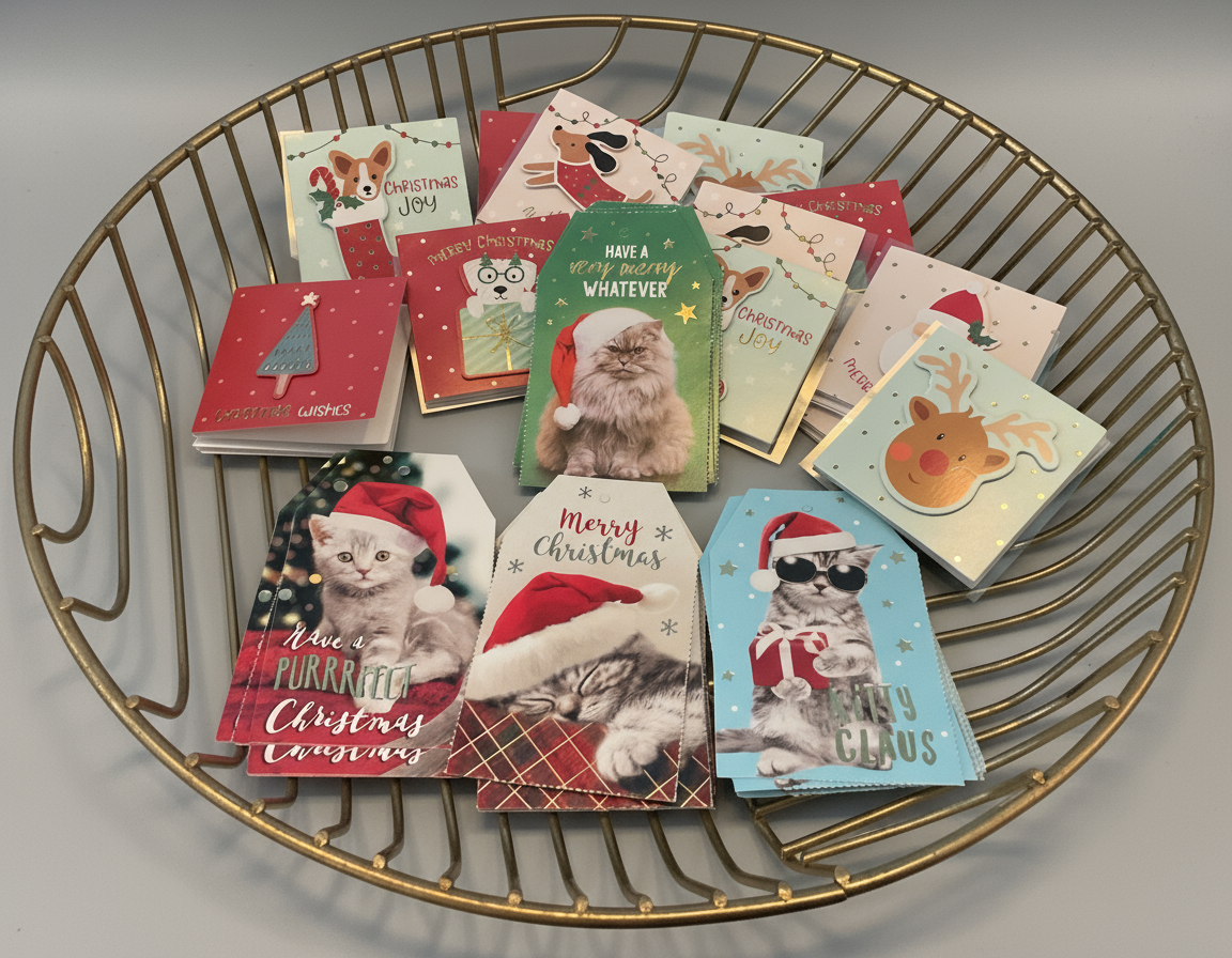 Xmas tags - assorted design 2pc