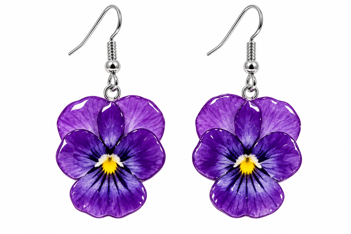 Resin Flower Earrings