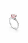 Pink Zircon Heart Ring
