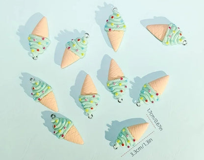 Mint green ice cream Charm