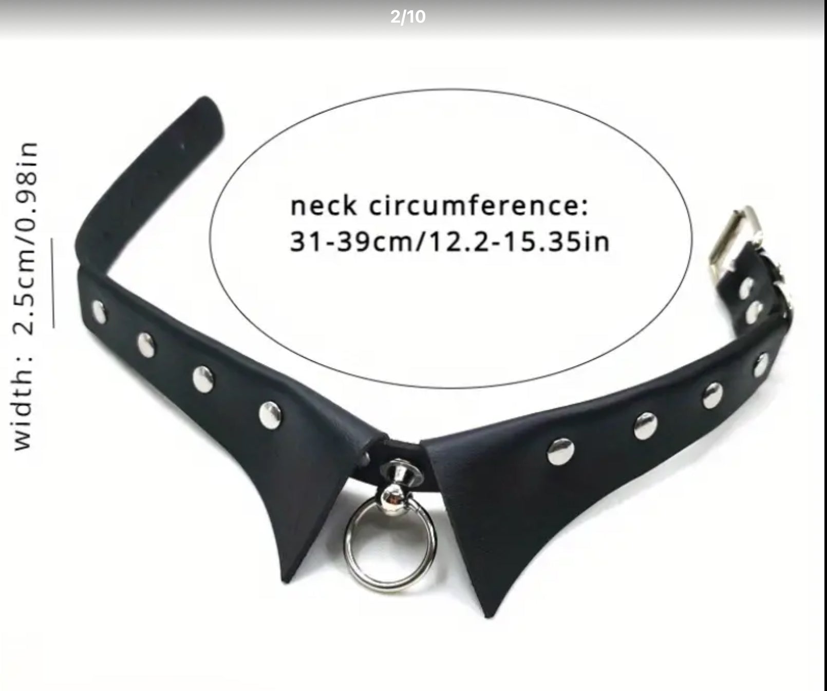 Collier à anneaux cloutés