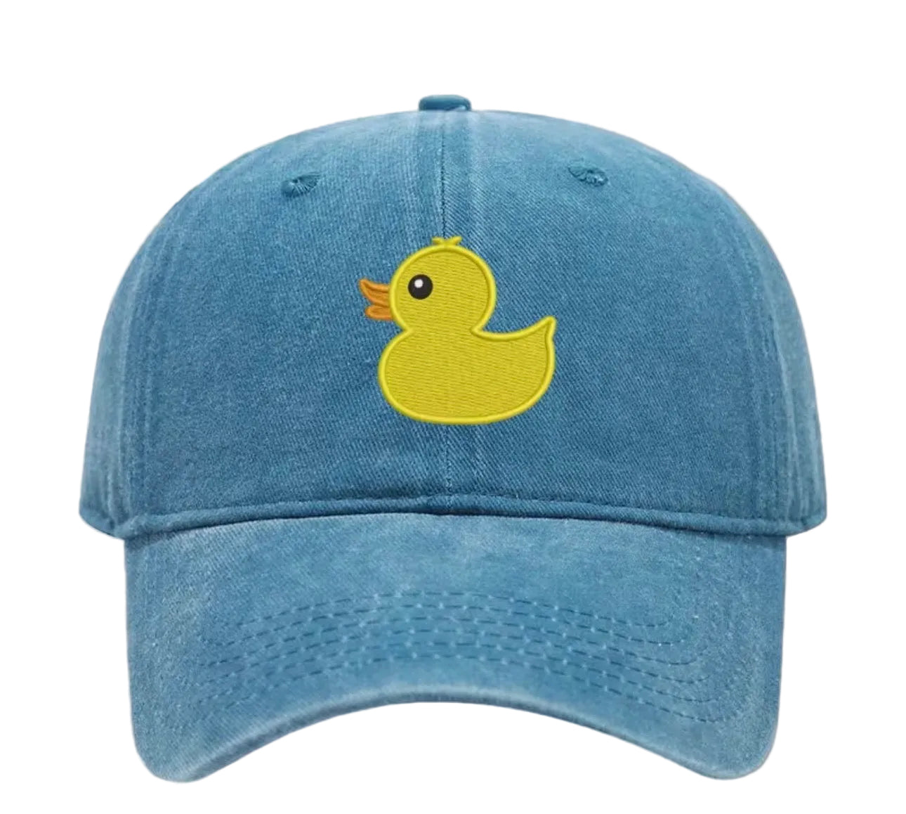 Pale Blue Yellow Duck Cap