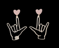 Love you earrings