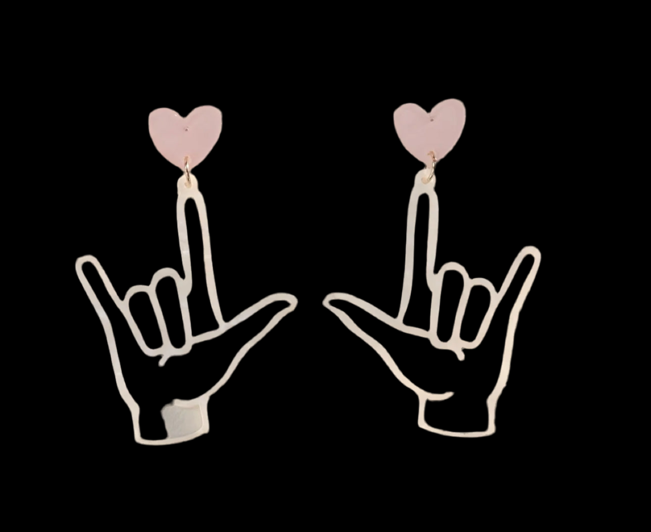 Boucles d'oreilles "Je t'aime"