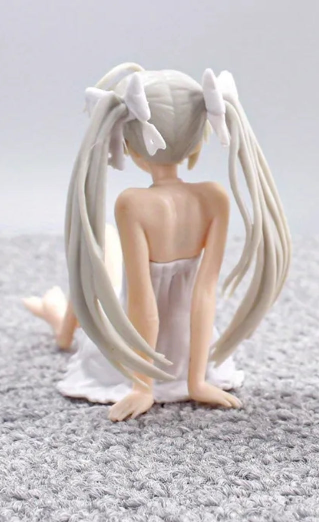 Anime girl stretching legs figurine