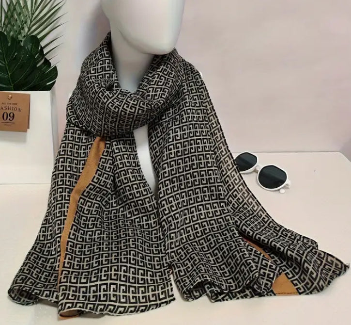 Geometric Print Scarf